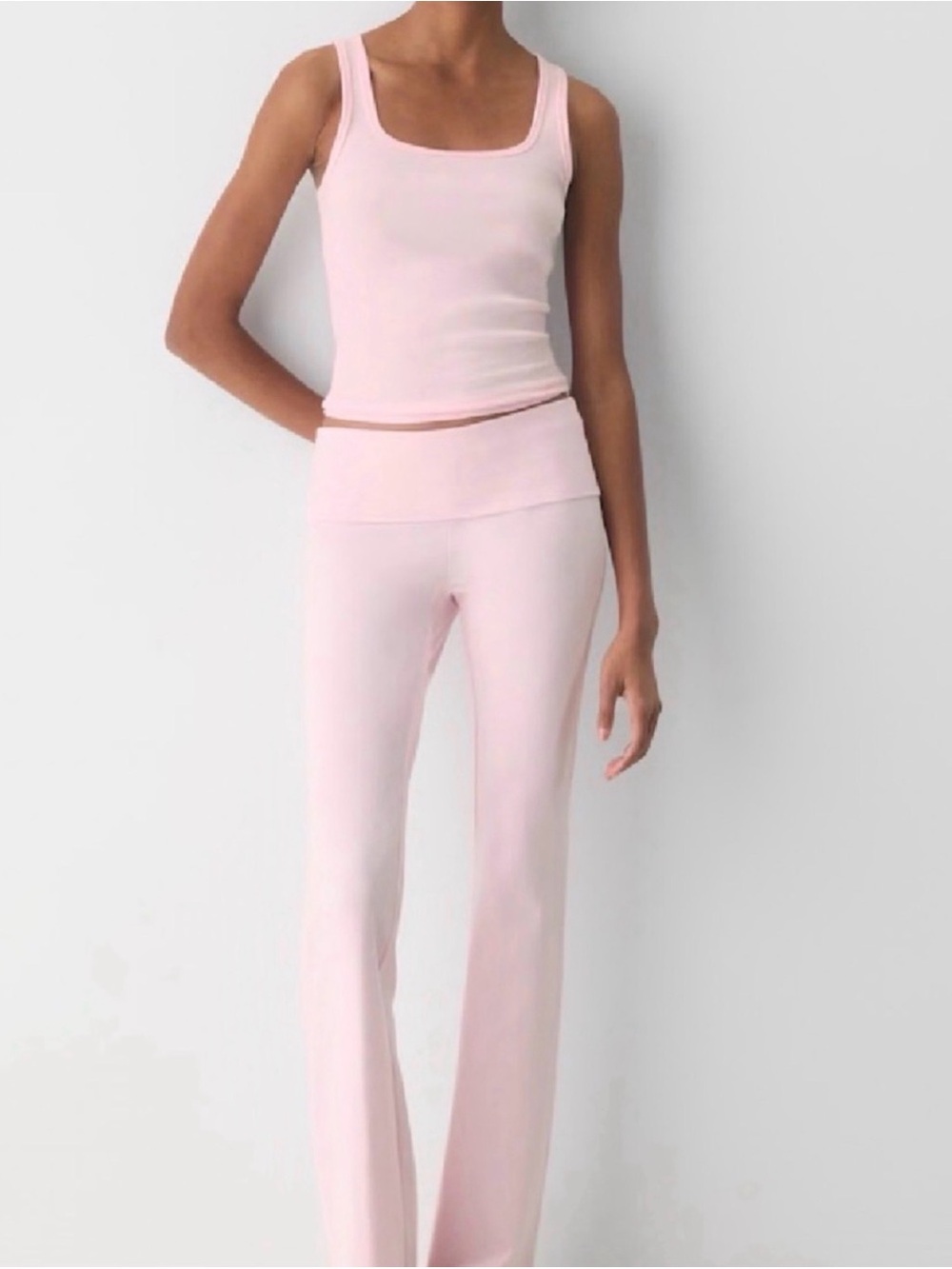 Aritzia Pale Pink Wide-Leg Lounge Pants